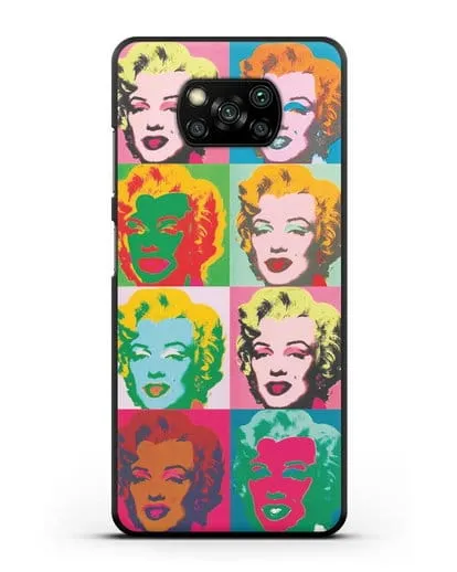 Чехол в стиле поп-арт Мэрилин Монро (Энди Уорхол) силиконовый для Xiaomi Poco X3