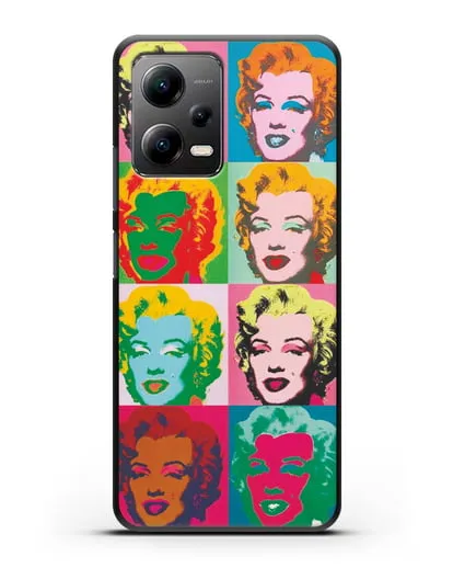 Чехол в стиле поп-арт Мэрилин Монро (Энди Уорхол) силиконовый для Xiaomi Poco X5
