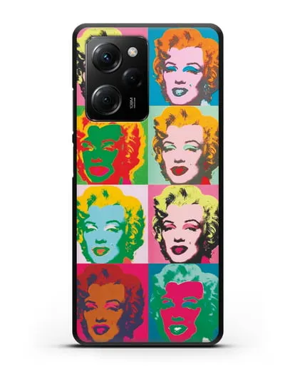 Чехол в стиле поп-арт Мэрилин Монро (Энди Уорхол) силиконовый для Xiaomi Poco X5 Pro