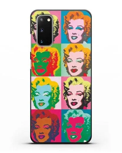 Чехол в стиле поп-арт Мэрилин Монро (Энди Уорхол) силиконовый для Samsung Galaxy S20 [SM-G980F]