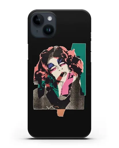 Чехол в стиле поп-арт Дама (Энди Уорхол) силиконовый для iPhone 14 Plus