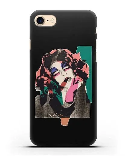 Чехол в стиле поп-арт Дама (Энди Уорхол) силиконовый для iPhone 7