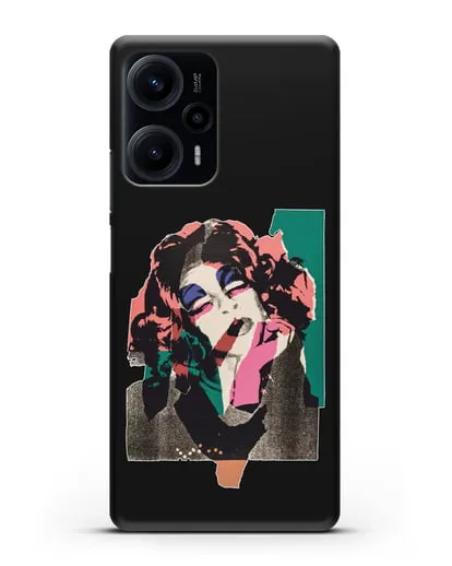 Чехол в стиле поп-арт Дама (Энди Уорхол) силиконовый для Xiaomi Poco F5
