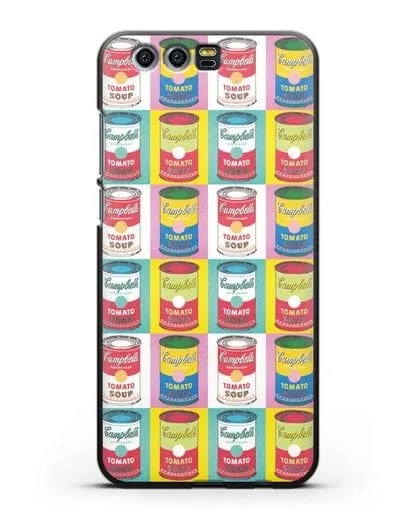 Чехол в стиле поп-арт Банки супа Кэмпбелл (Энди Уорхол) силиконовый для Honor 9