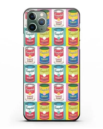 Чехол в стиле поп-арт Банки супа Кэмпбелл (Энди Уорхол) силиконовый для iPhone 11 Pro