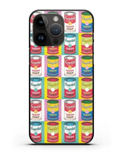 Чехол в стиле поп-арт Банки супа Кэмпбелл (Энди Уорхол) силиконовый для iPhone 14 Pro Max