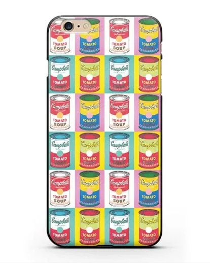 Чехол в стиле поп-арт Банки супа Кэмпбелл (Энди Уорхол) силиконовый для iPhone 6 Plus