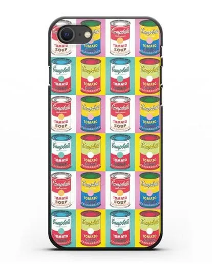 Чехол в стиле поп-арт Банки супа Кэмпбелл (Энди Уорхол) силиконовый для iPhone SE 2020