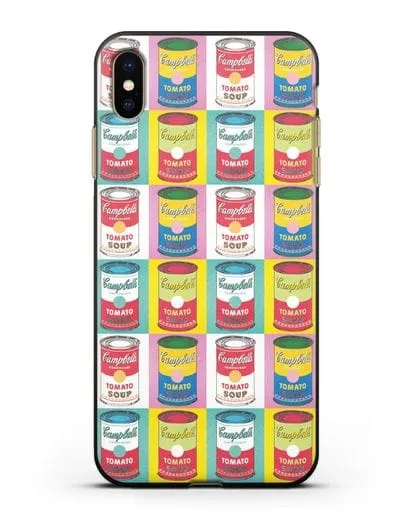 Чехол в стиле поп-арт Банки супа Кэмпбелл (Энди Уорхол) силиконовый для iPhone XS Max