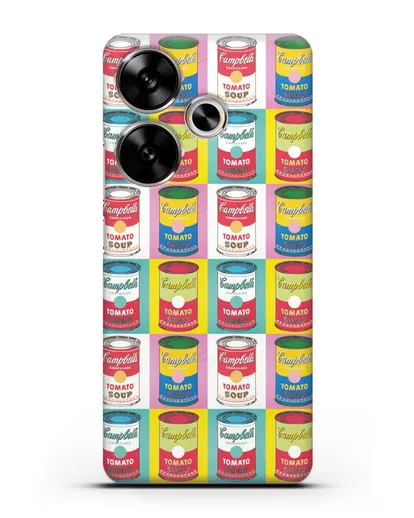 Чехол в стиле поп-арт Банки супа Кэмпбелл (Энди Уорхол) силиконовый для Xiaomi Poco F6