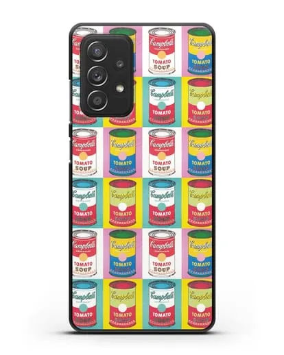 Чехол в стиле поп-арт Банки супа Кэмпбелл (Энди Уорхол) силиконовый для Samsung Galaxy A53