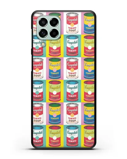 Чехол в стиле поп-арт Банки супа Кэмпбелл (Энди Уорхол) силиконовый для Samsung Galaxy M53 [SM-M536]