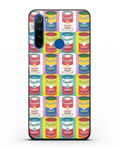 Чехол в стиле поп-арт Банки супа Кэмпбелл (Энди Уорхол) силиконовый для Xiaomi Redmi Note 8