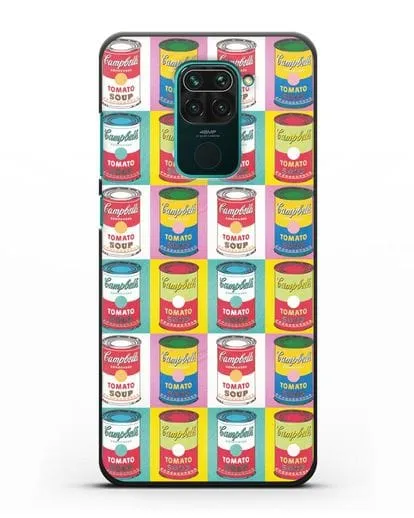 Чехол в стиле поп-арт Банки супа Кэмпбелл (Энди Уорхол) силиконовый для Xiaomi Redmi Note 9