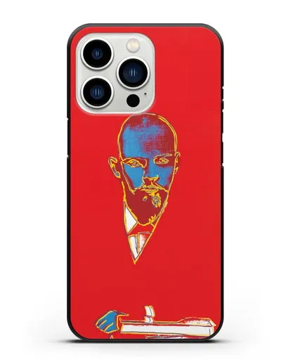 Чехол в стиле поп-арт Красный Ленин (Энди Уорхол) силиконовый для iPhone 13 Pro