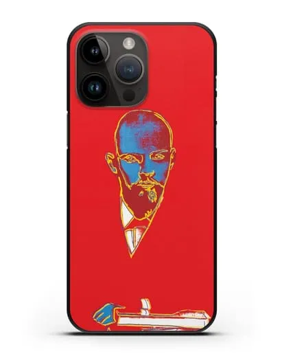 Чехол в стиле поп-арт Красный Ленин (Энди Уорхол) силиконовый для iPhone 14 Pro Max