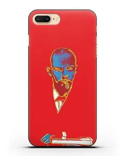 Чехол в стиле поп-арт Красный Ленин (Энди Уорхол) силиконовый для iPhone 7 Plus