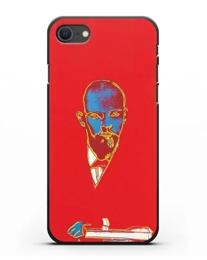 Чехол в стиле поп-арт Красный Ленин (Энди Уорхол) силиконовый для iPhone SE 2020