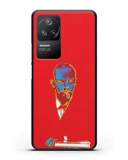 Чехол в стиле поп-арт Красный Ленин (Энди Уорхол) силиконовый для Xiaomi Poco F4