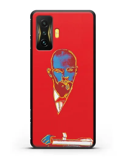 Чехол в стиле поп-арт Красный Ленин (Энди Уорхол) силиконовый для Xiaomi Poco F4 GT