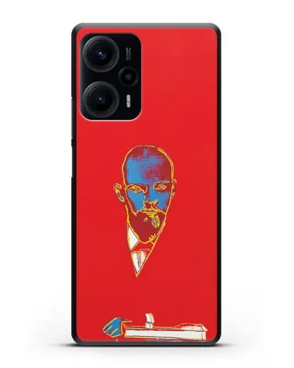 Чехол в стиле поп-арт Красный Ленин (Энди Уорхол) силиконовый для Xiaomi Poco F5