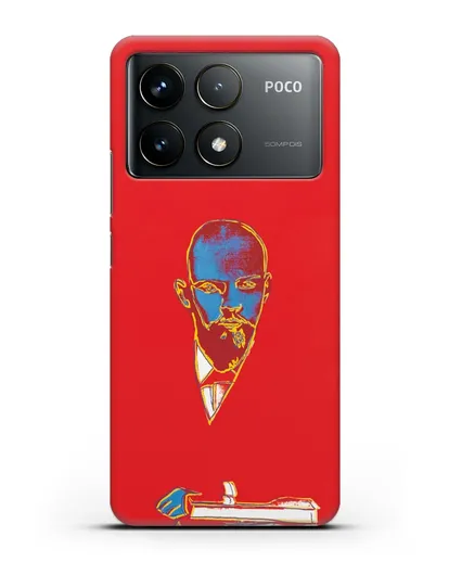 Чехол в стиле поп-арт Красный Ленин (Энди Уорхол) силиконовый для Xiaomi Poco F6 Pro