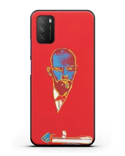 Чехол в стиле поп-арт Красный Ленин (Энди Уорхол) силиконовый для Xiaomi Poco M3