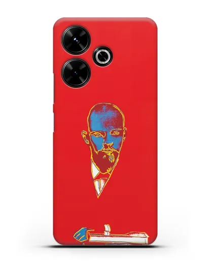 Чехол в стиле поп-арт Красный Ленин (Энди Уорхол) силиконовый для Xiaomi Poco M6