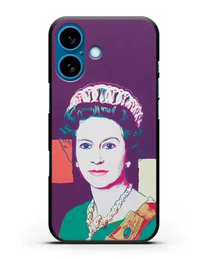 Чехол в стиле поп-арт Королева Елизавета (Энди Уорхол) силиконовый для iPhone 16