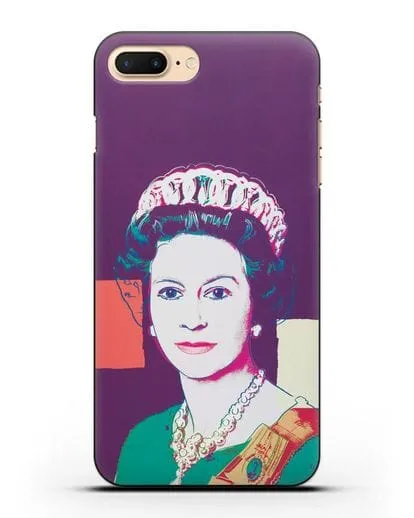 Чехол в стиле поп-арт Королева Елизавета (Энди Уорхол) силиконовый для iPhone 7 Plus