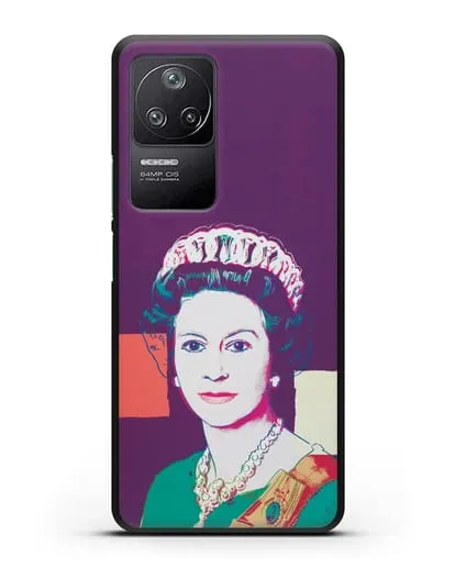 Чехол в стиле поп-арт Королева Елизавета (Энди Уорхол) силиконовый для Xiaomi Poco F4