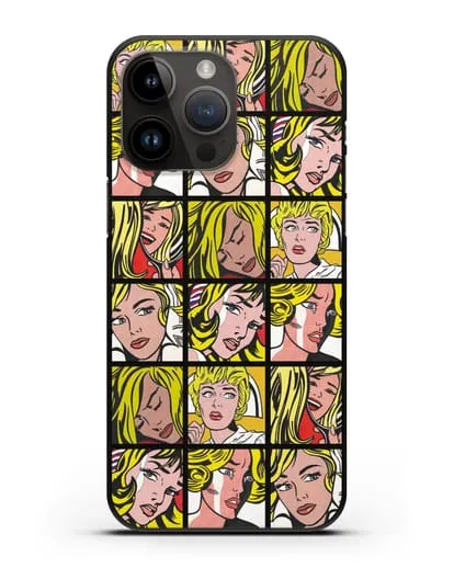 Чехол в стиле поп-арт Комикс (Рой Лихтенштейн) силиконовый для iPhone 14 Pro Max