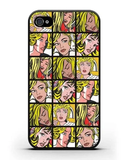 Чехол в стиле поп-арт Комикс (Рой Лихтенштейн) силиконовый для iPhone 4/4s