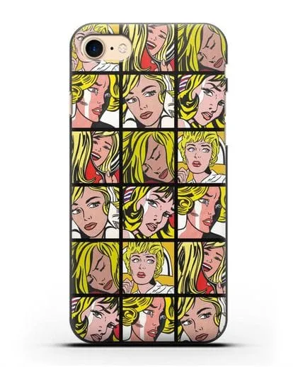 Чехол в стиле поп-арт Комикс (Рой Лихтенштейн) силиконовый для iPhone 8