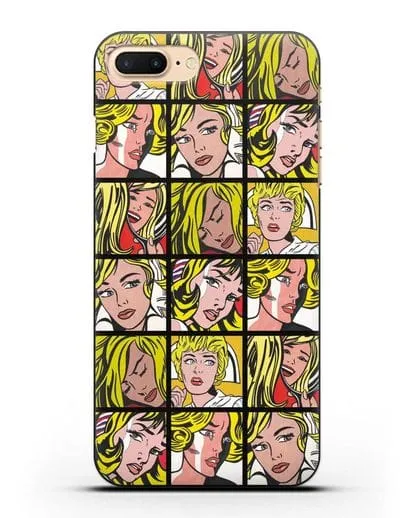 Чехол в стиле поп-арт Комикс (Рой Лихтенштейн) силиконовый для iPhone 7 Plus