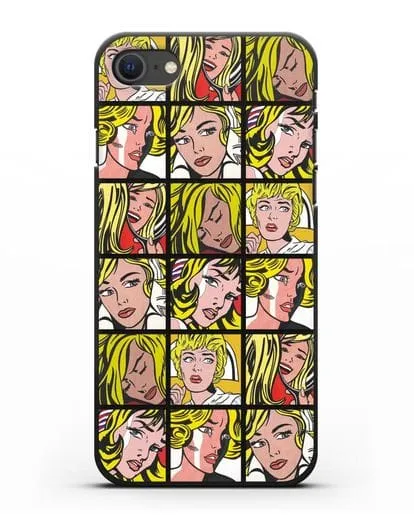 Чехол в стиле поп-арт Комикс (Рой Лихтенштейн) силиконовый для iPhone SE 2020