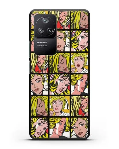 Чехол в стиле поп-арт Комикс (Рой Лихтенштейн) силиконовый для Xiaomi Poco F4