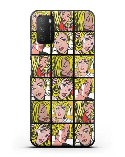 Чехол в стиле поп-арт Комикс (Рой Лихтенштейн) силиконовый для Xiaomi Poco M3