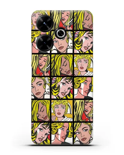 Чехол в стиле поп-арт Комикс (Рой Лихтенштейн) силиконовый для Xiaomi Poco M6