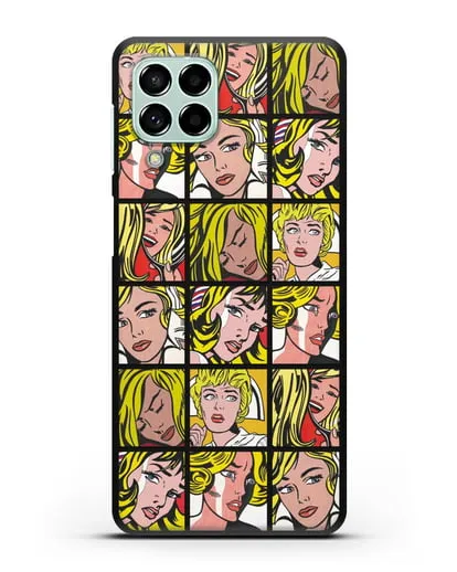 Чехол в стиле поп-арт Комикс (Рой Лихтенштейн) силиконовый для Samsung Galaxy M53 [SM-M536]