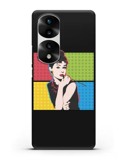 Чехол в стиле поп-арт Рука с пистолетом силиконовый для Honor 70 Pro Plus