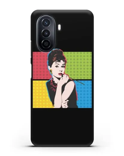 Чехол в стиле поп-арт Рука с пистолетом силиконовый для Huawei Nova Y70