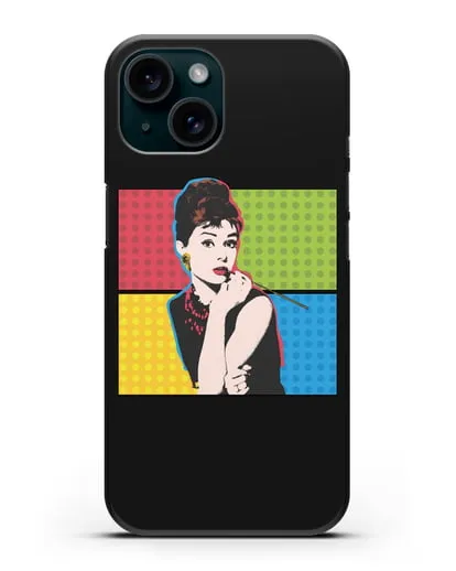 Чехол в стиле поп-арт Рука с пистолетом силиконовый для iPhone 15