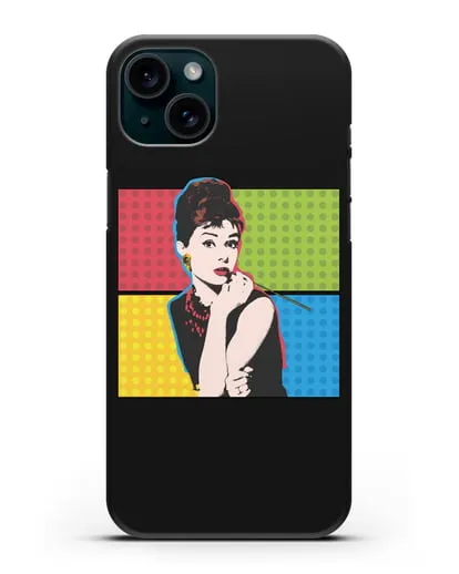 Чехол в стиле поп-арт Рука с пистолетом силиконовый для iPhone 15 Plus