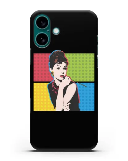 Чехол в стиле поп-арт Рука с пистолетом силиконовый для iPhone 16 Plus