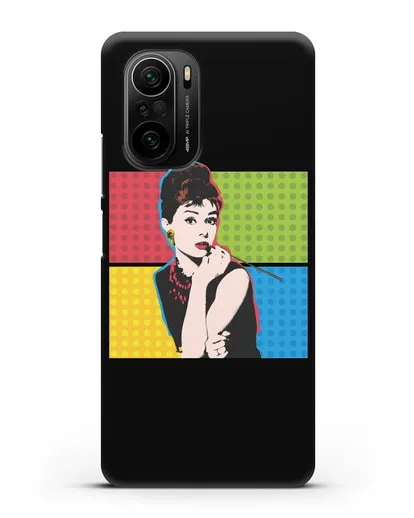 Чехол в стиле поп-арт Рука с пистолетом силиконовый для Xiaomi Poco F3