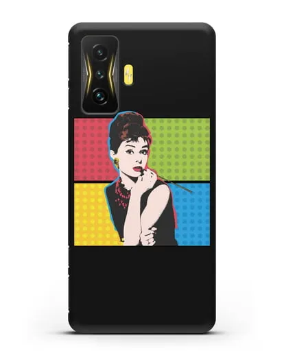 Чехол в стиле поп-арт Рука с пистолетом силиконовый для Xiaomi Poco F4 GT