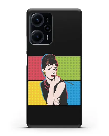 Чехол в стиле поп-арт Рука с пистолетом силиконовый для Xiaomi Poco F5