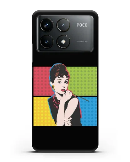 Чехол в стиле поп-арт Рука с пистолетом силиконовый для Xiaomi Poco F6 Pro