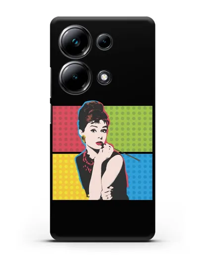 Чехол в стиле поп-арт Рука с пистолетом силиконовый для Xiaomi Poco M6 Pro